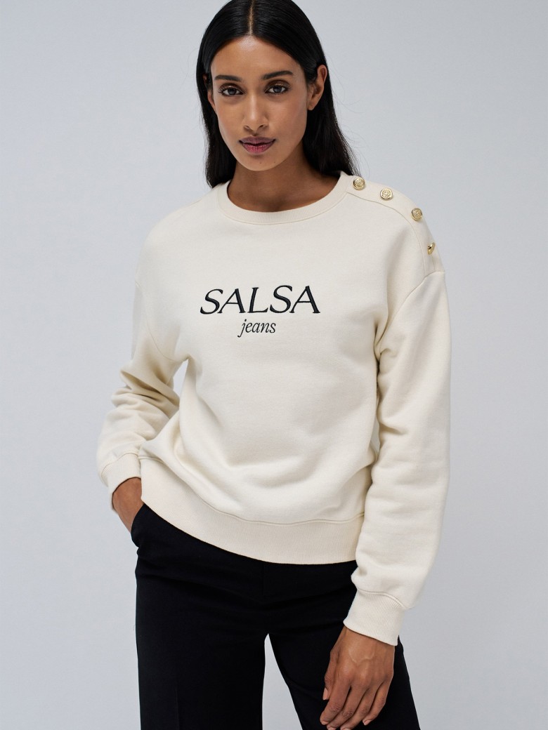 Camisola de Felpa com Bordado SALSA 0360650116BJC Marques Soares