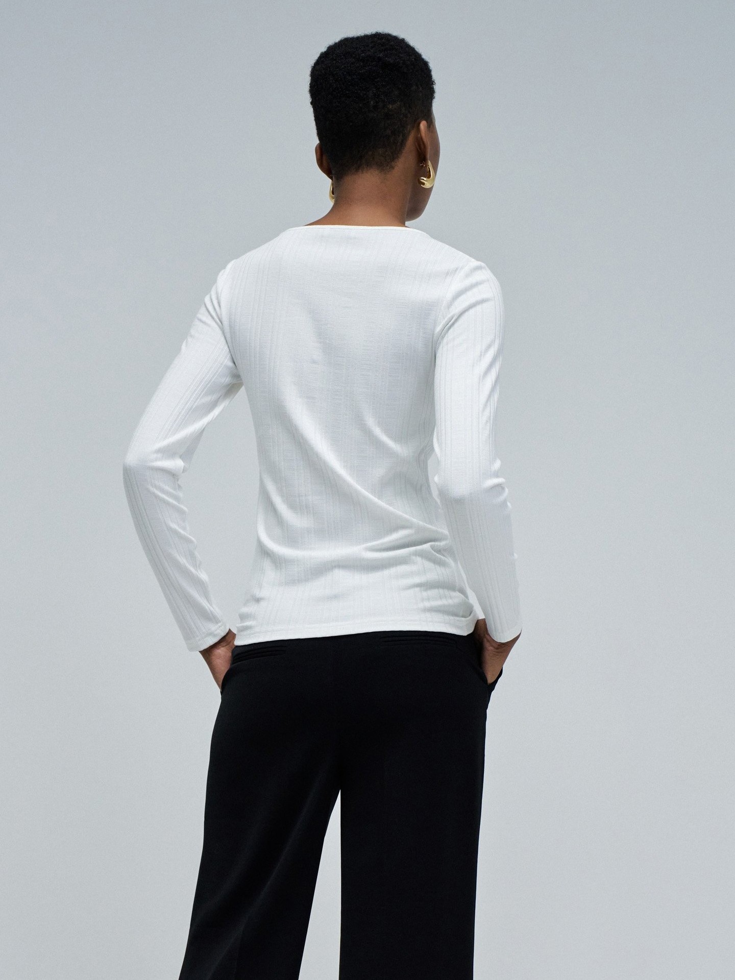 Camisola de Malha Canelada