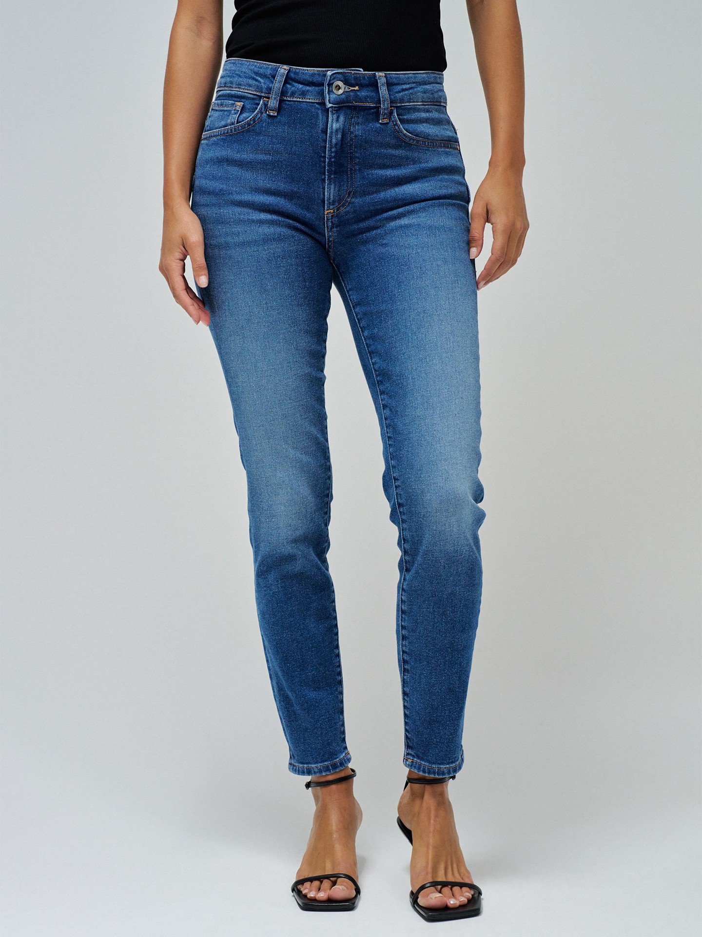 Calças de Ganga Destiny Push Up Skinny Cropped