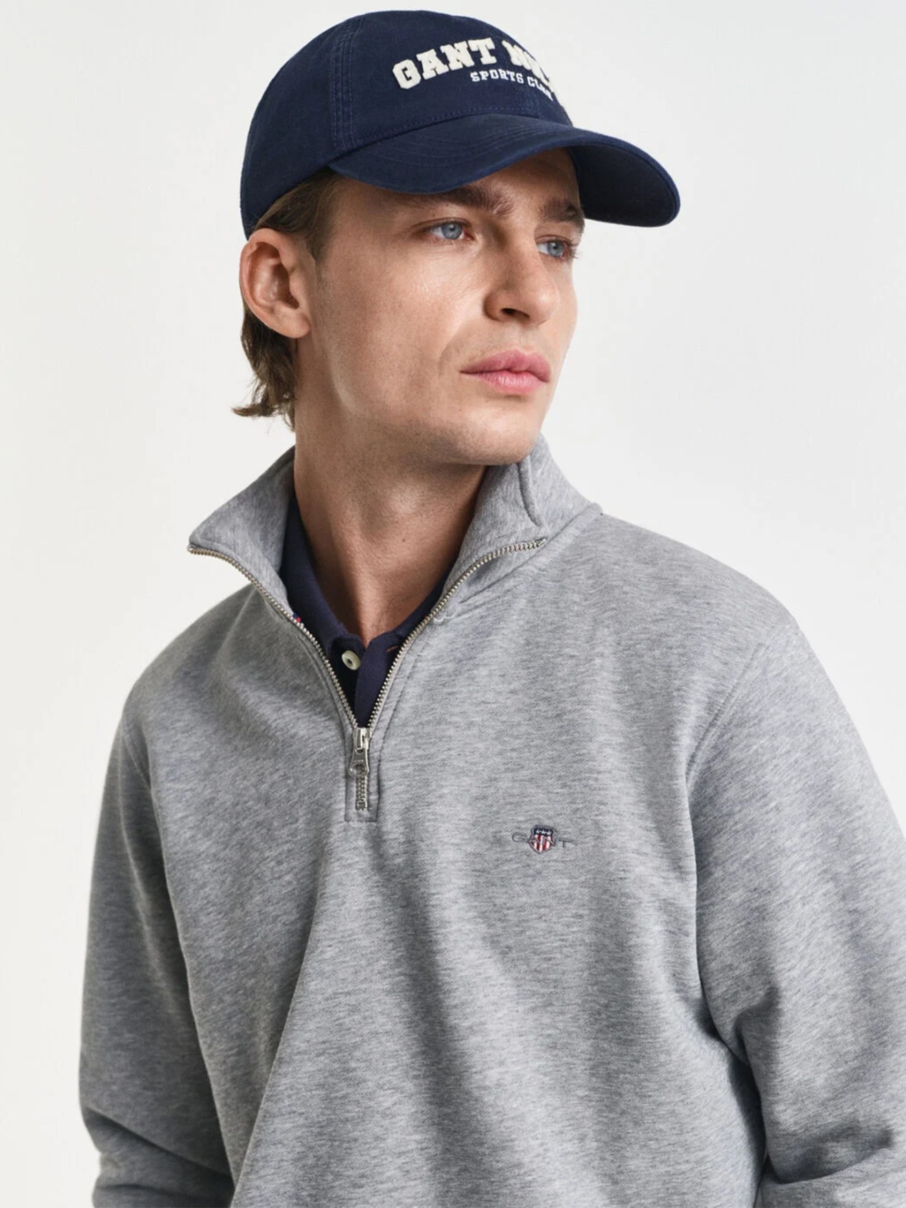 Sweatshirt de com Meio Fecho