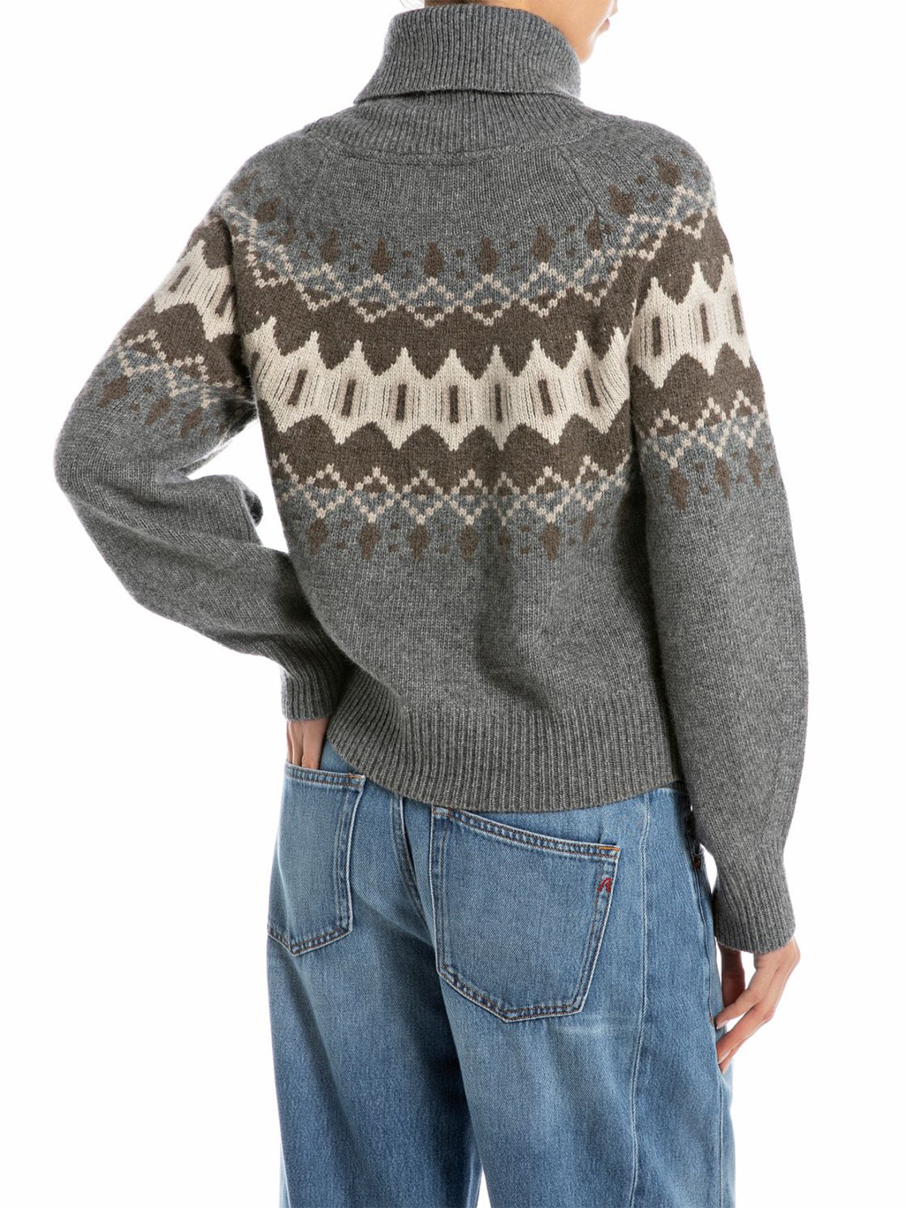 Camisola de Malha com Gola Alta