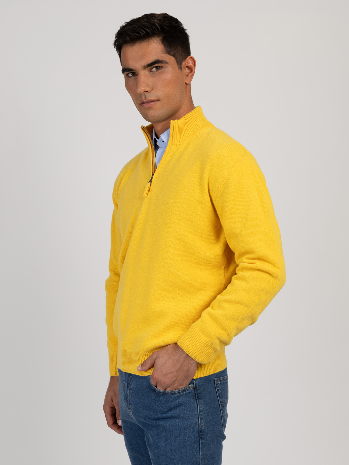 Camisola de Malha com Gola Alta