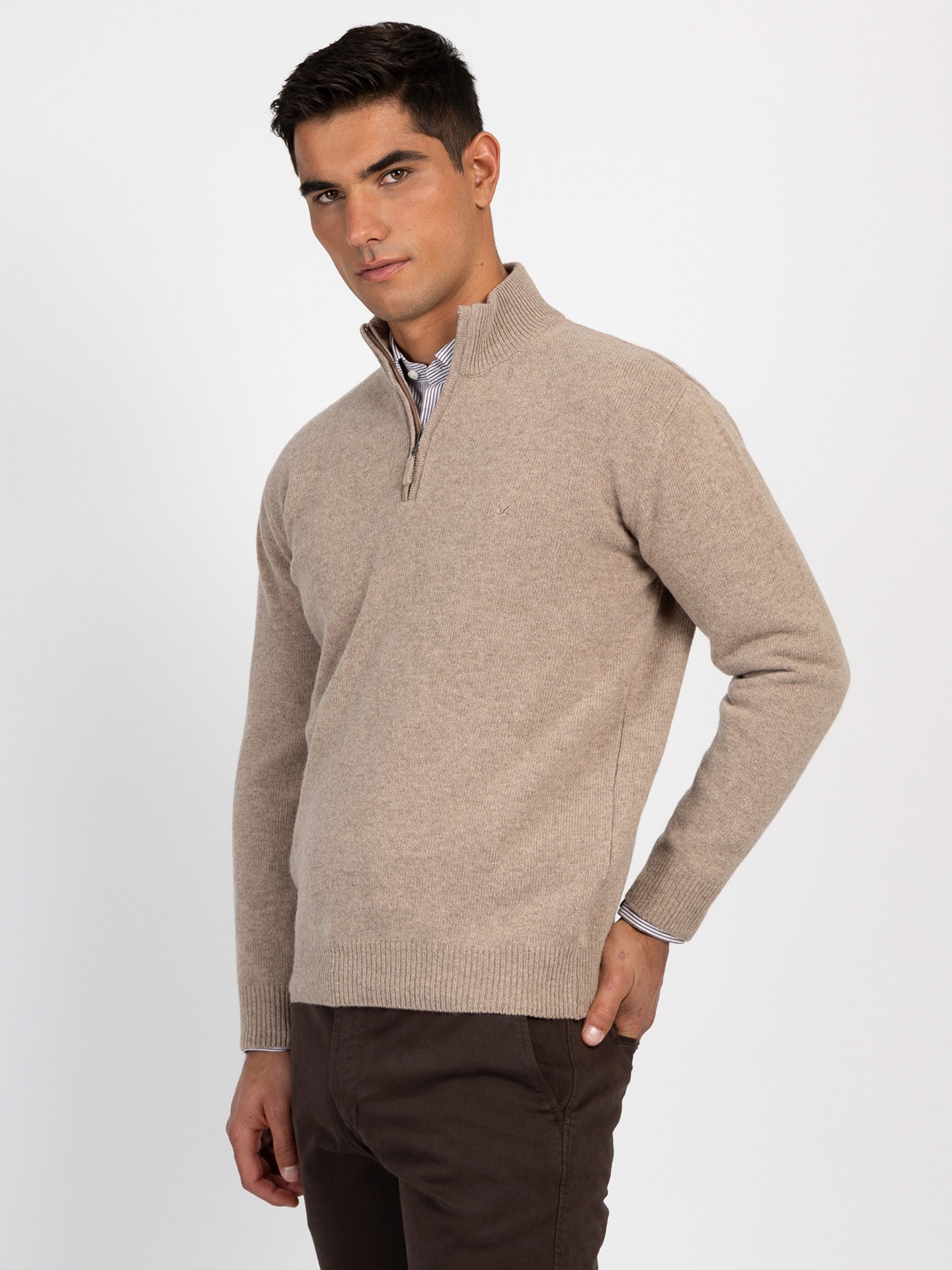 Camisola de Malha com Gola Alta