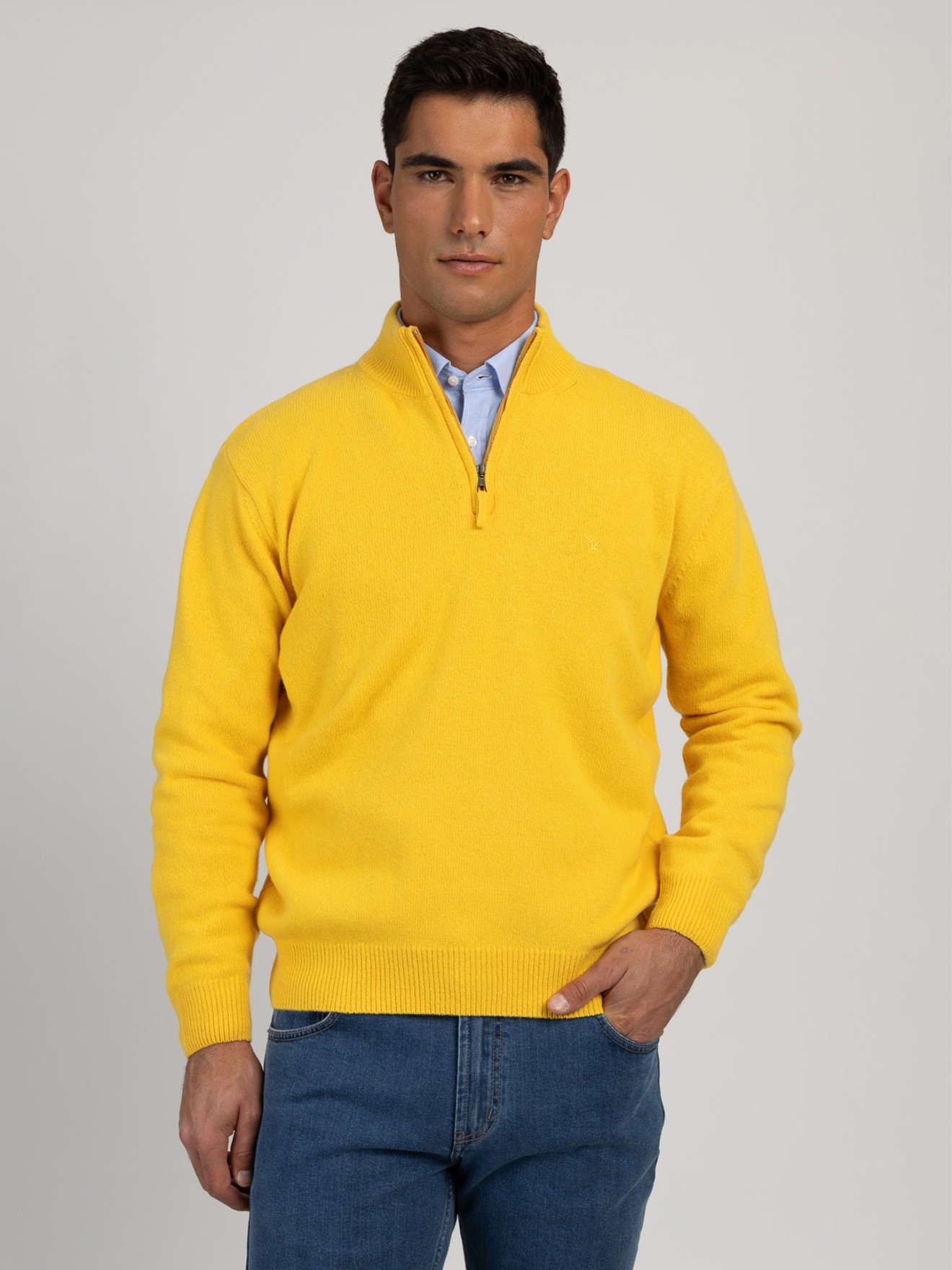Camisola de Malha com Gola Alta