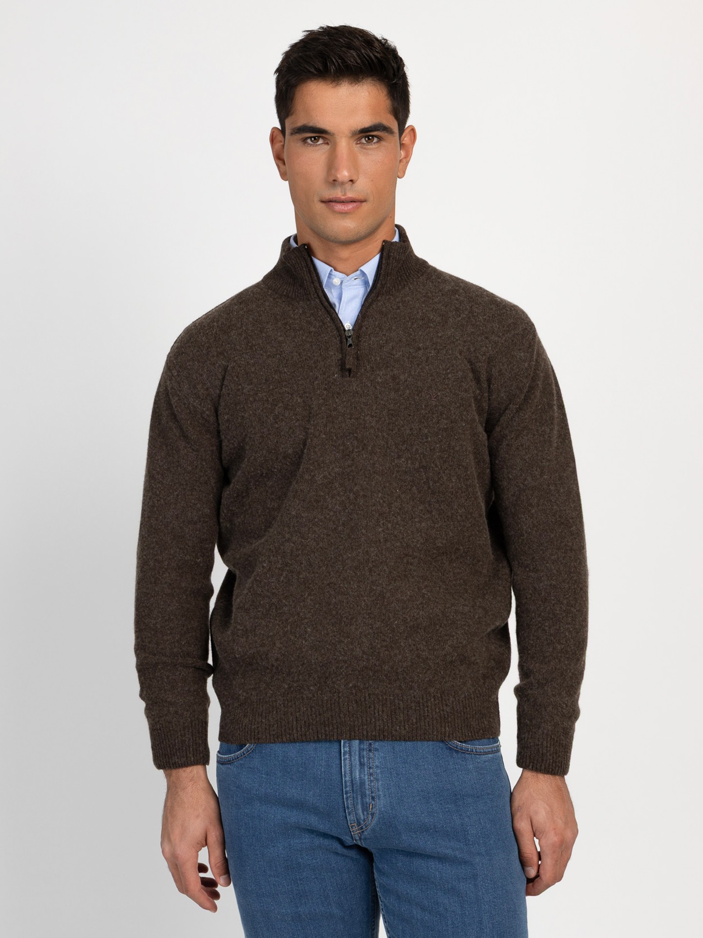 Camisola de Malha com Gola Alta