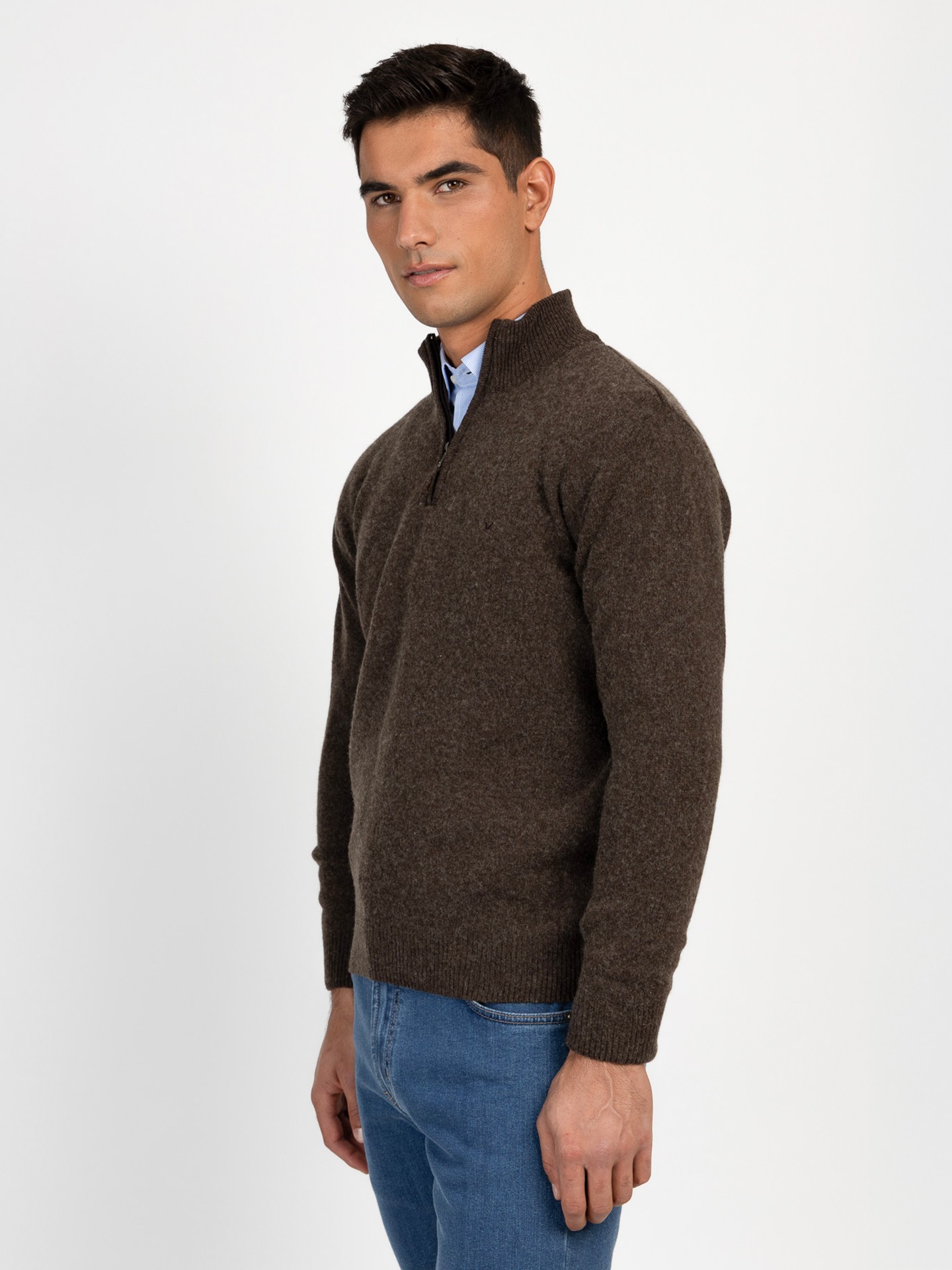 Camisola de Malha com Gola Alta