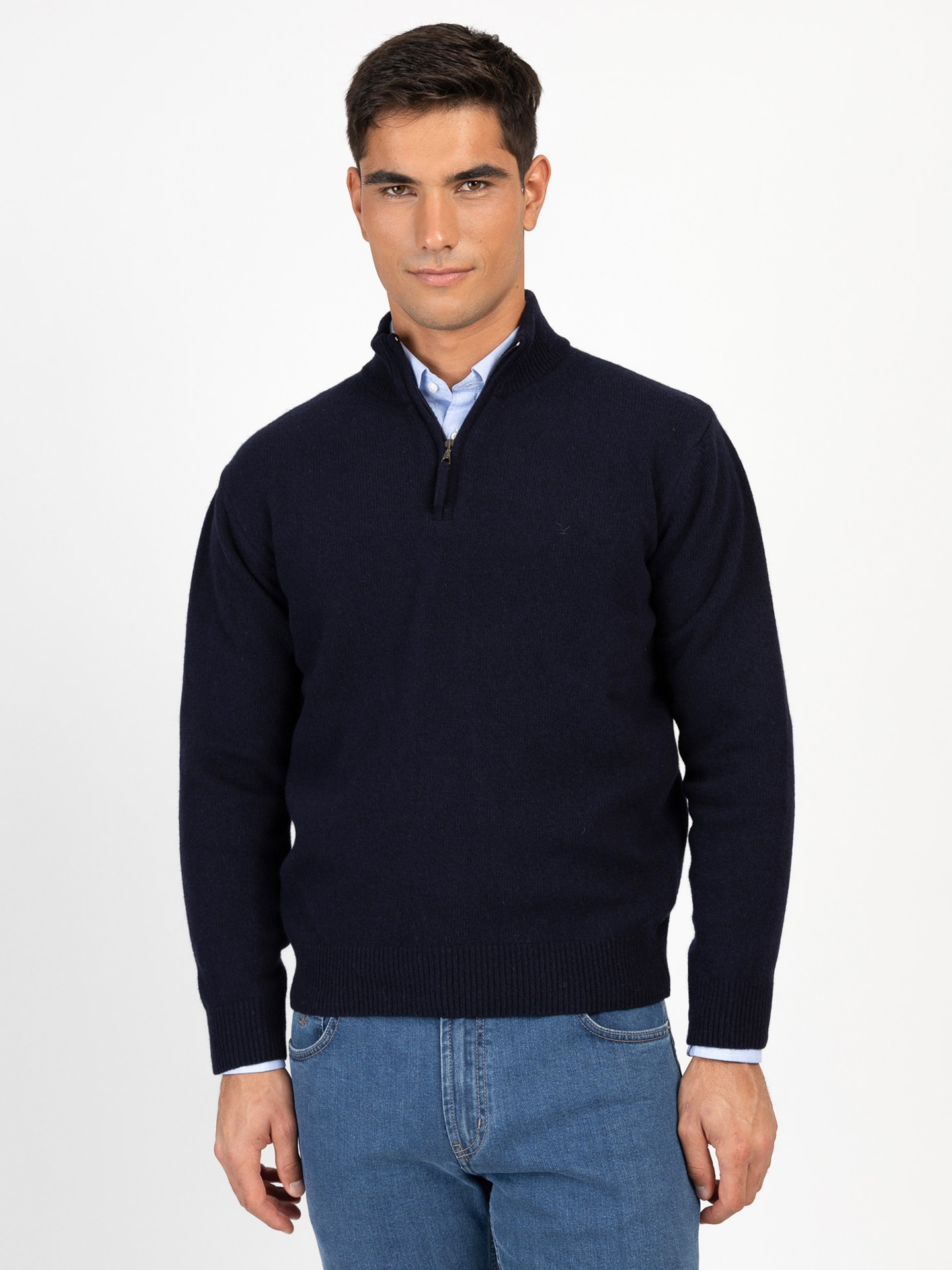 Camisola de Malha com Gola Alta