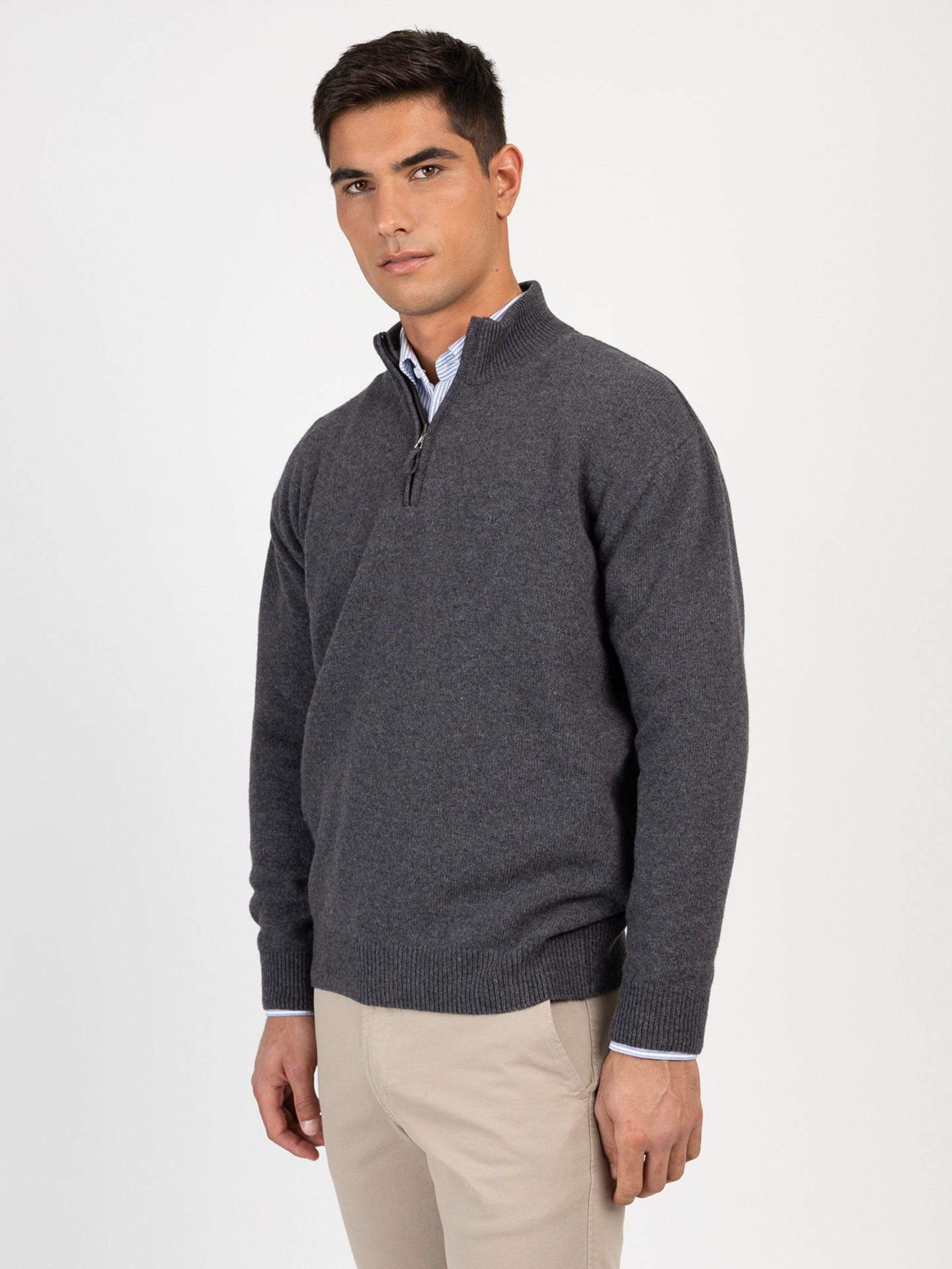 Camisola de Malha com Gola Alta