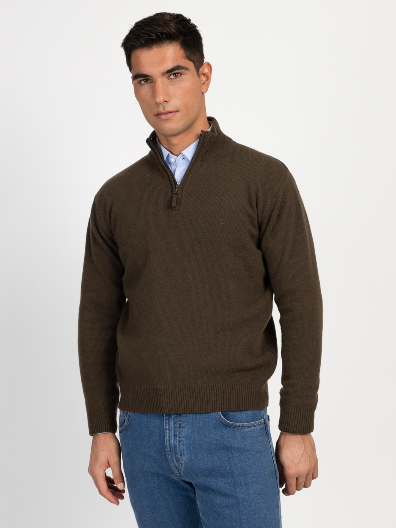 Camisola de Malha com Gola Alta