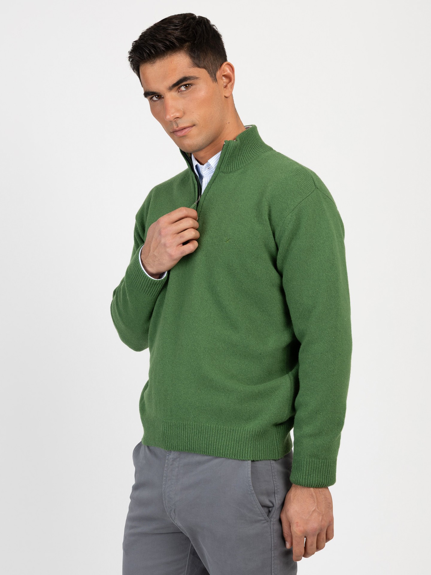 Camisola de Malha com Gola Alta