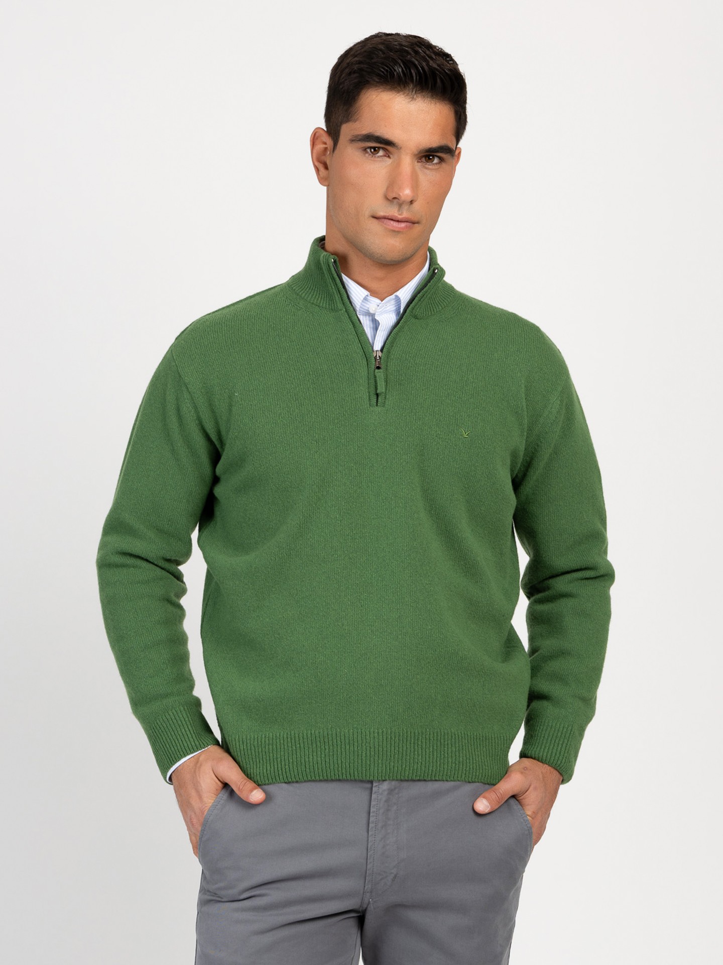 Camisola de Malha com Gola Alta