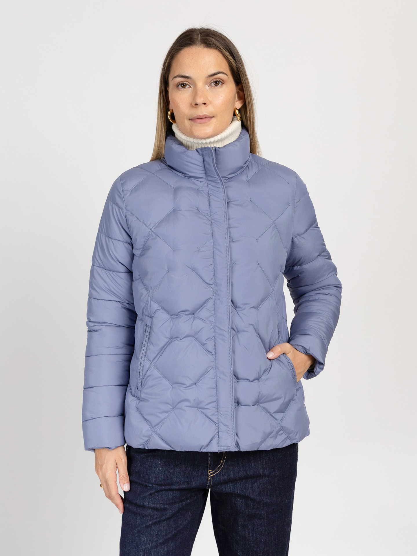 Blusão Acolchoado com Gola Alta