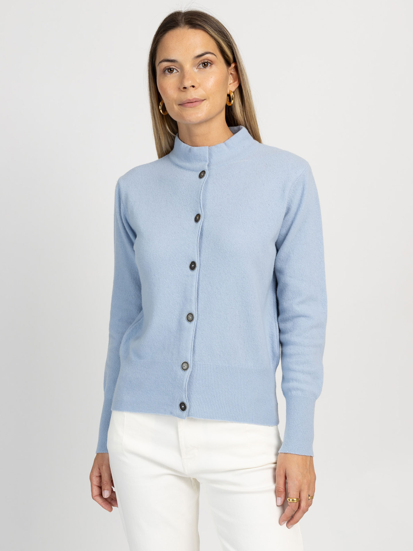 Casaco de Malha com Gola Subida