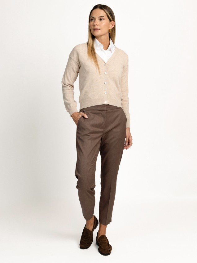 Casaco de Malha com Decote em V