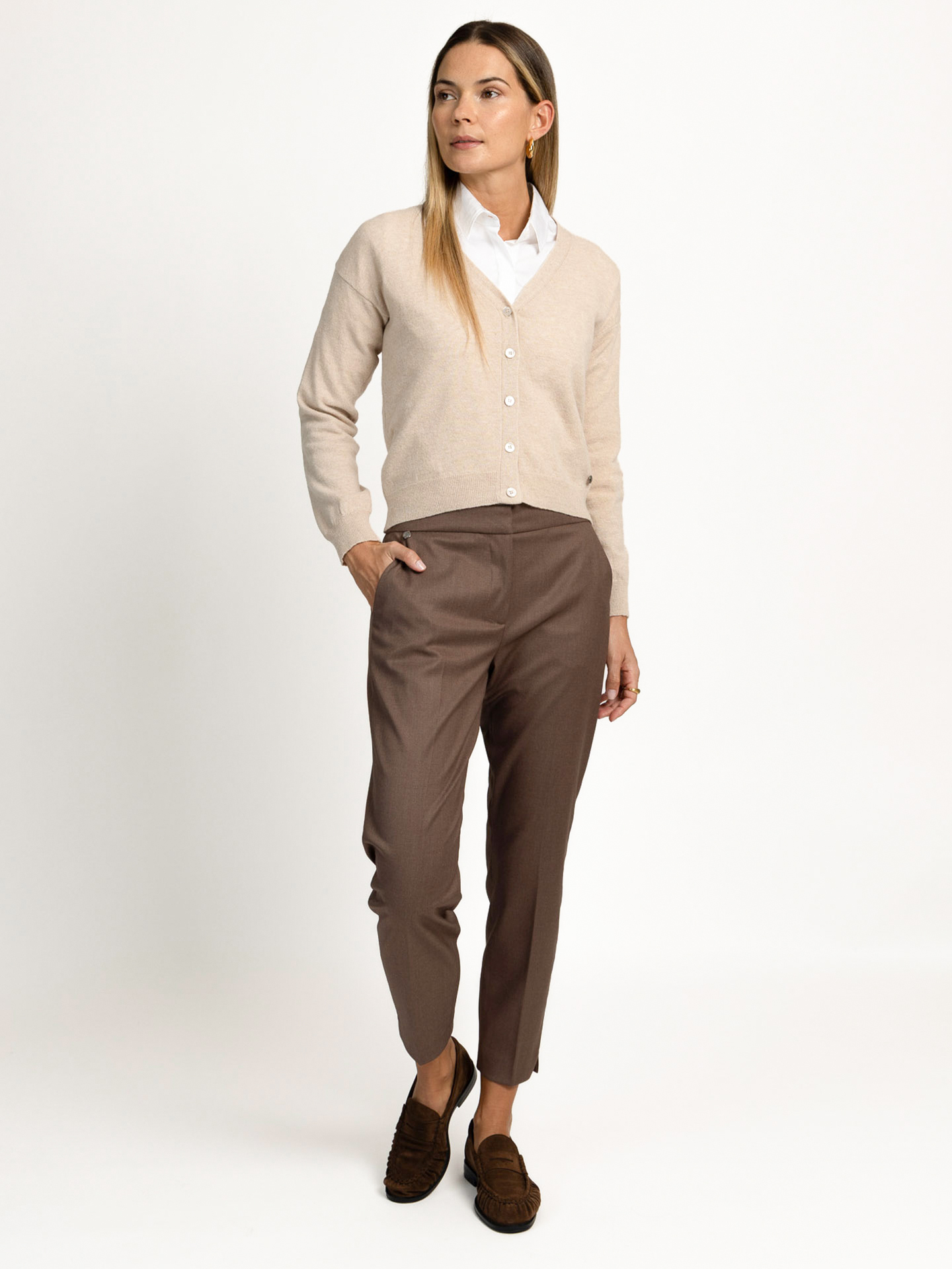 Casaco de Malha com Decote em V