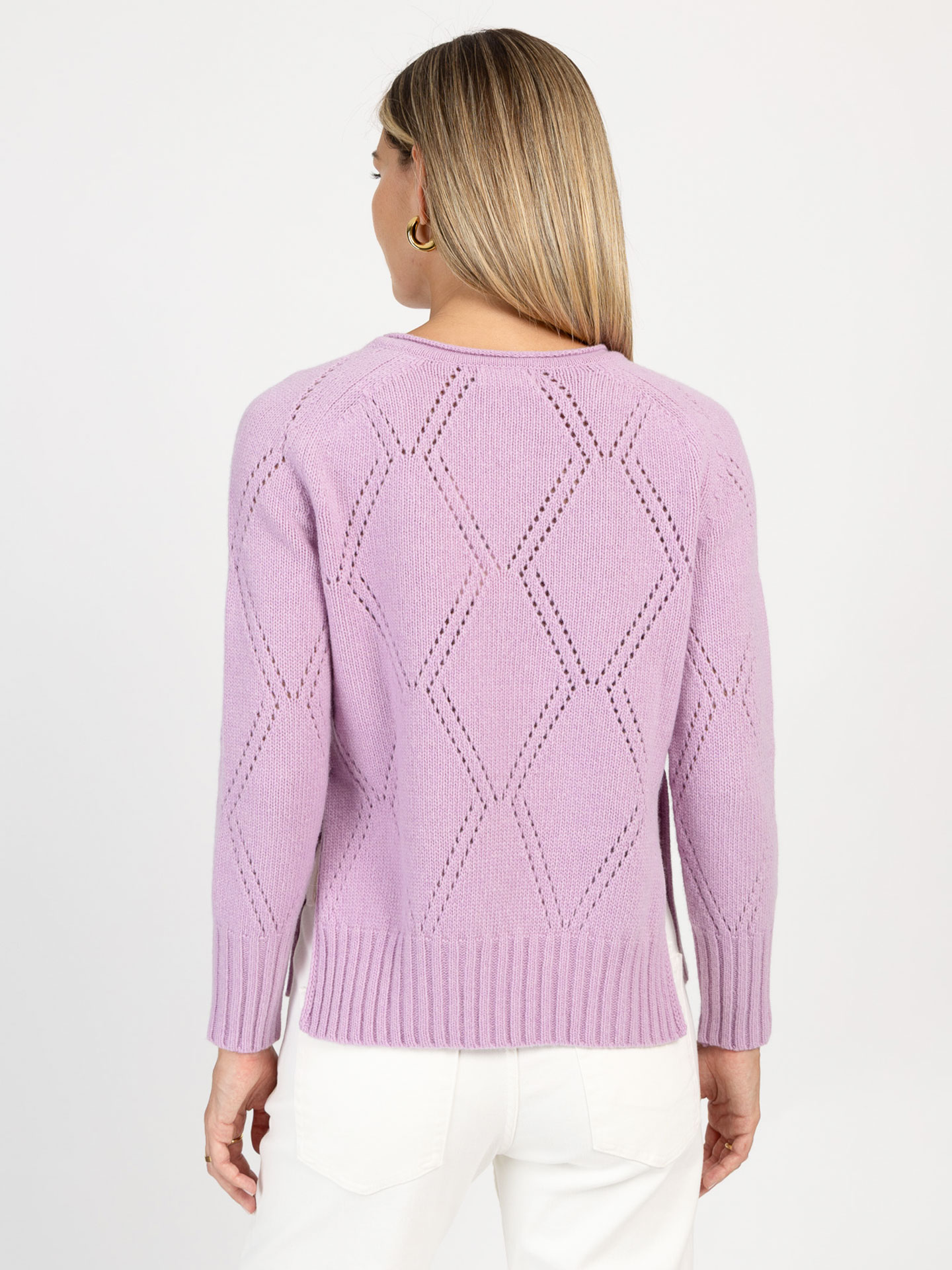 Camisola de Malha com Padrão Losango