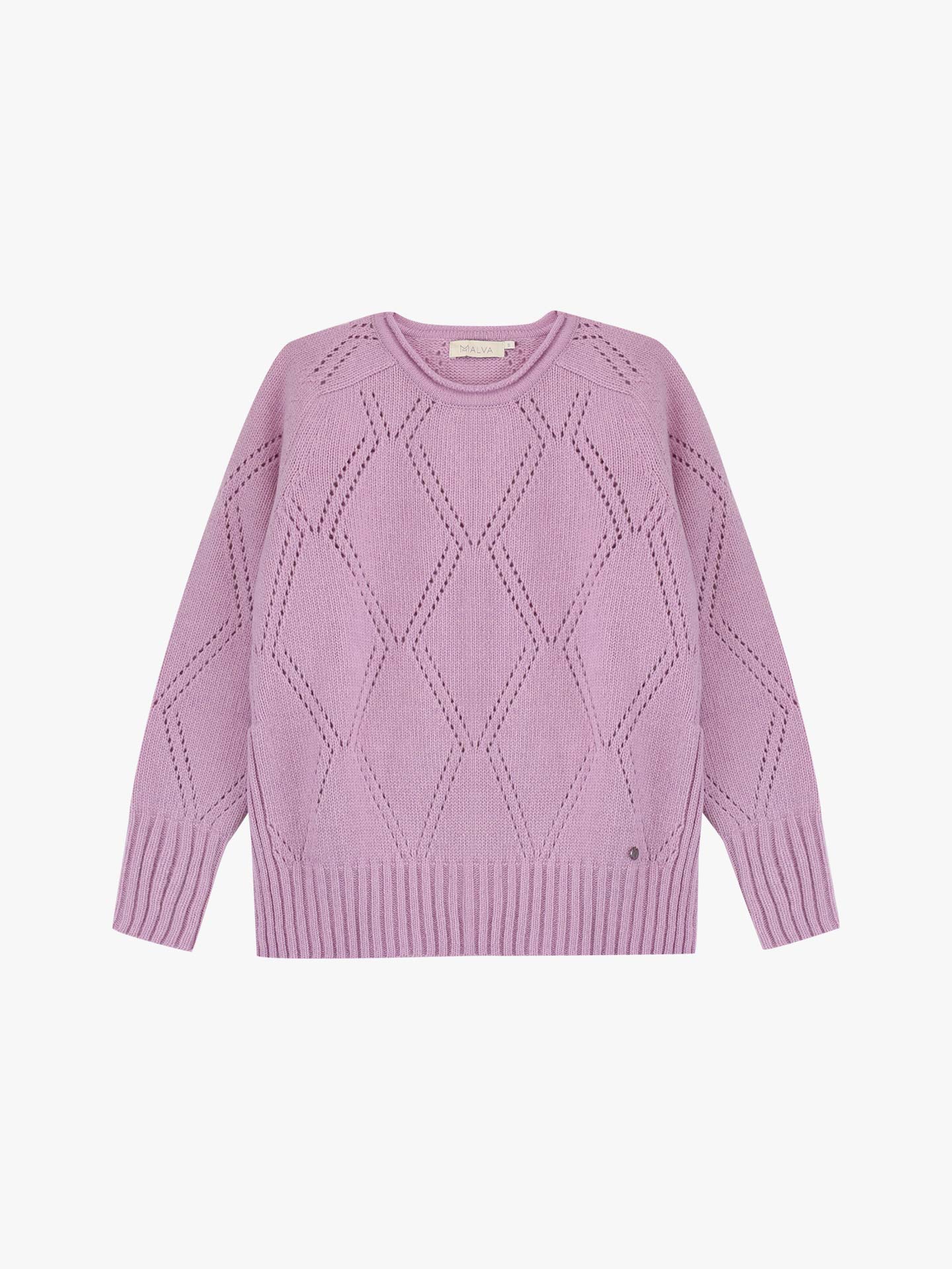 Camisola de Malha com Padrão Losango