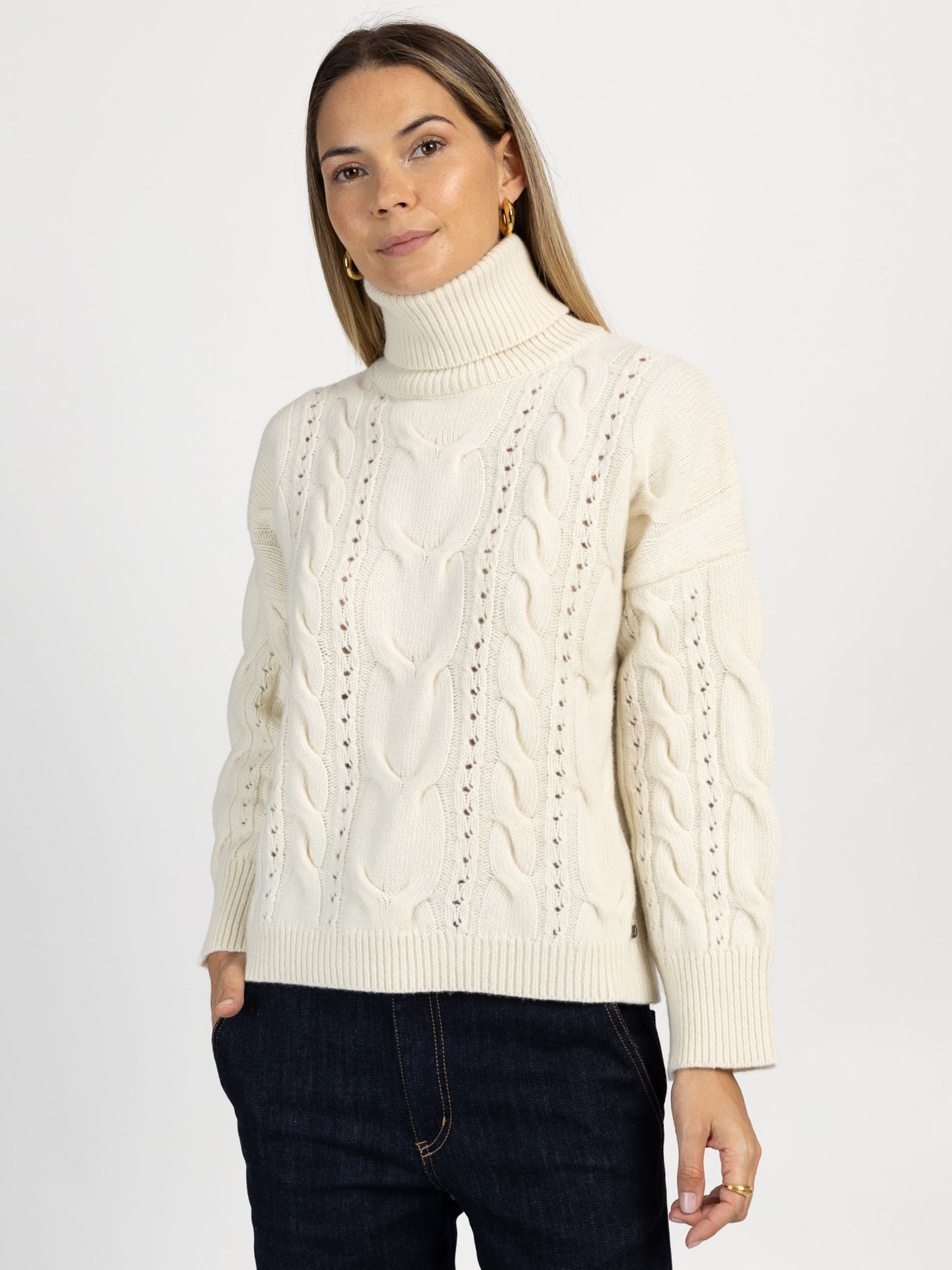 Camisola de Malha com Gola Alta