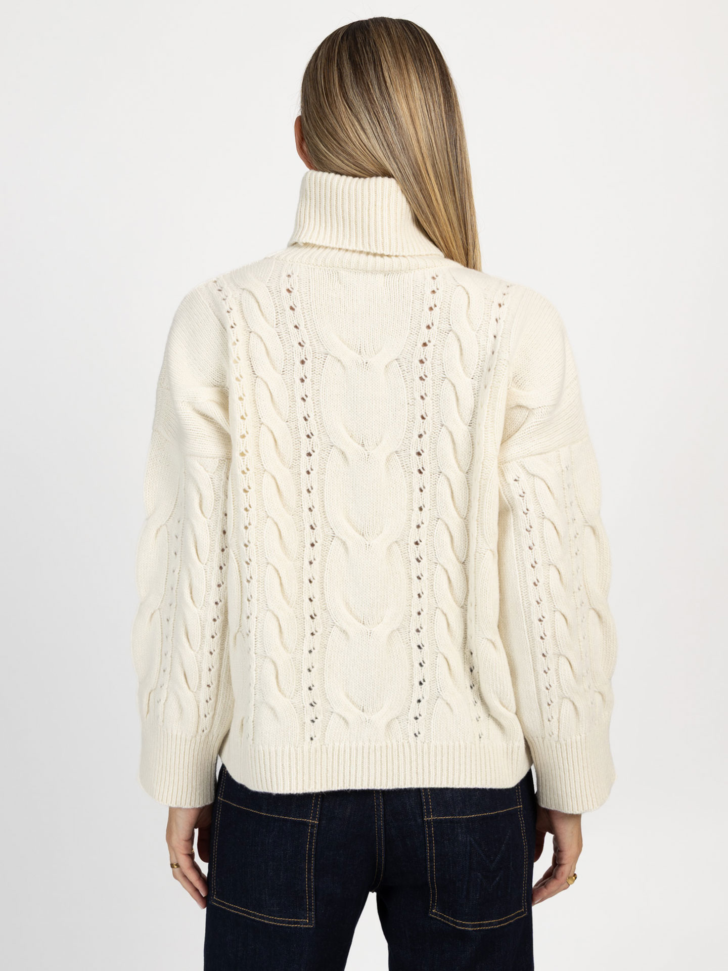 Camisola de Malha com Gola Alta