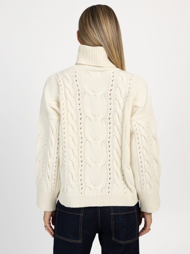 Camisola de Malha com Gola Alta