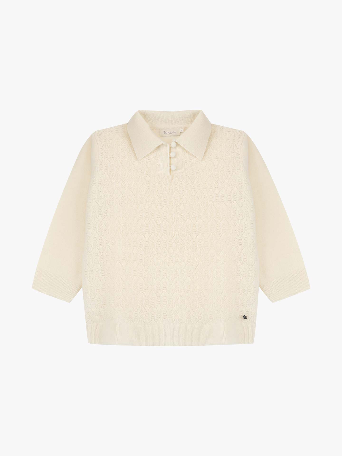 Camisola de Malha com Gola Polo