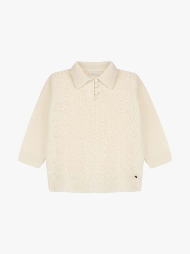 Camisola de Malha com Gola Polo