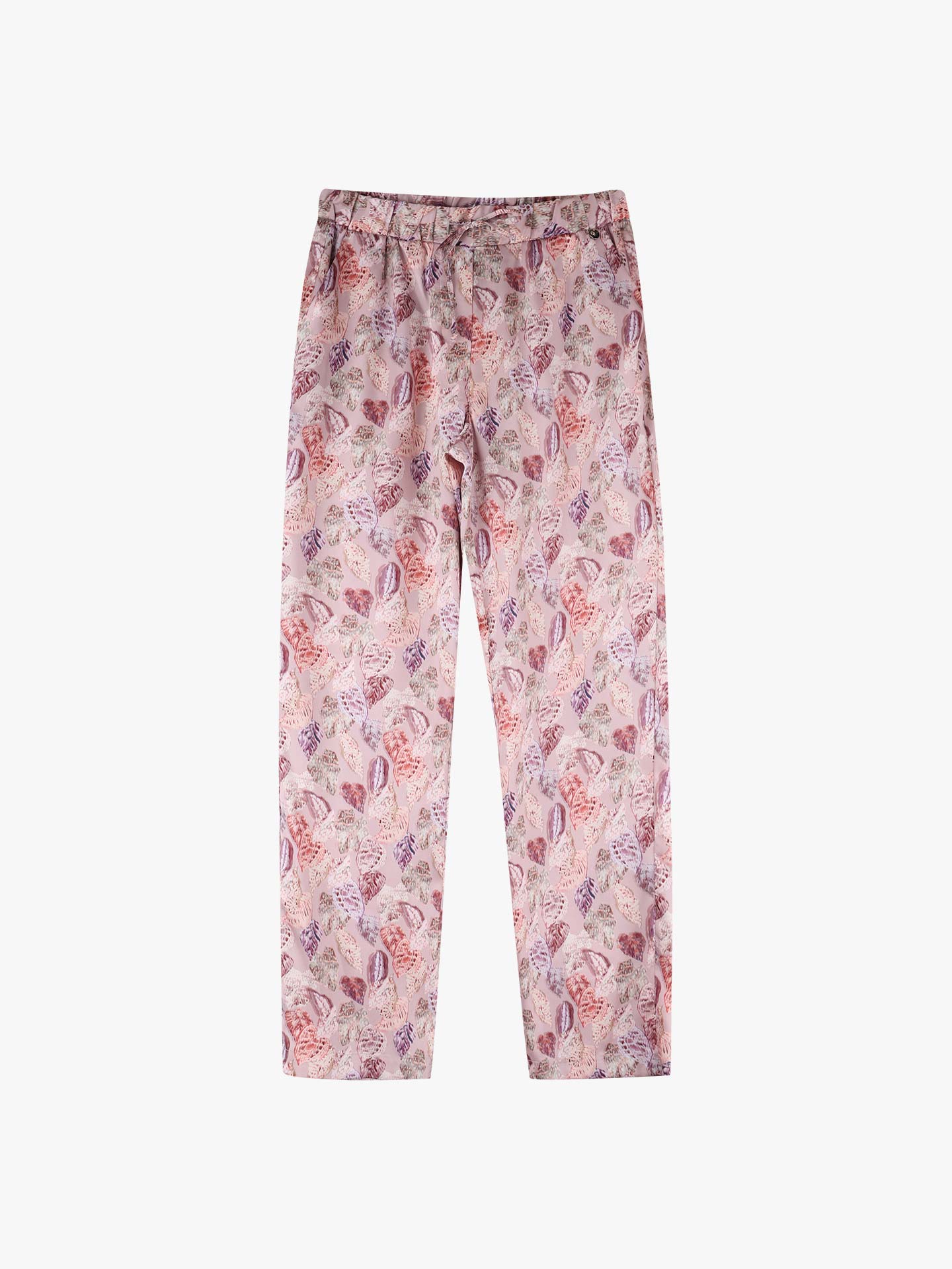 Calças com Padrão e Cintura Elástica