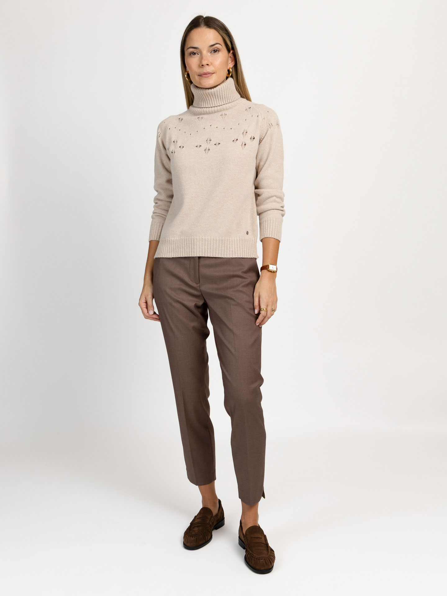 Calças de Alfaiataria com Bolsos Frontais