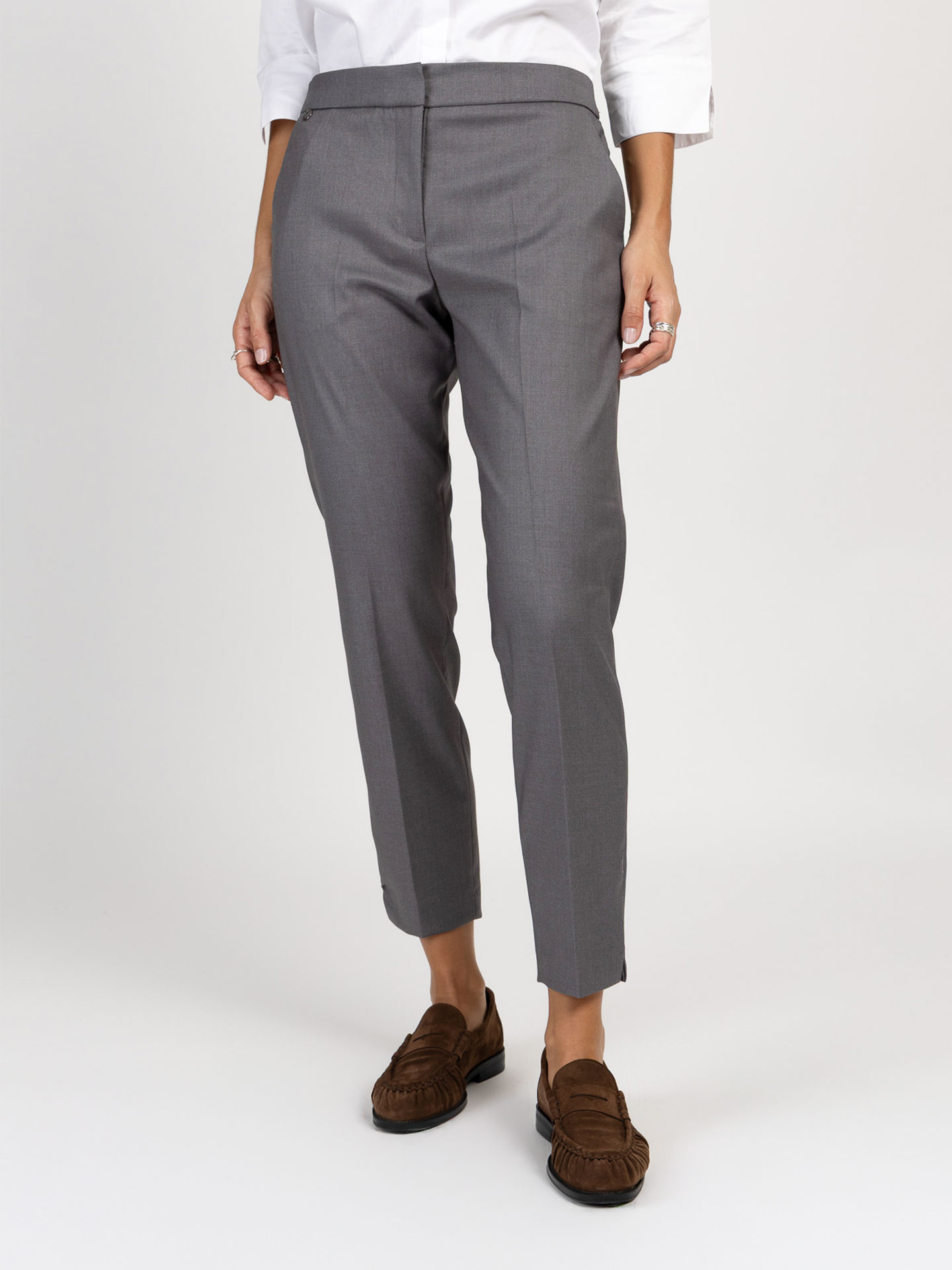 Calças de Alfaiataria com Bolsos Frontais