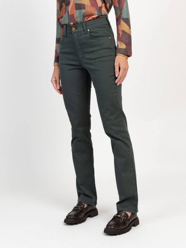 Calças de Sarja Straight Fit