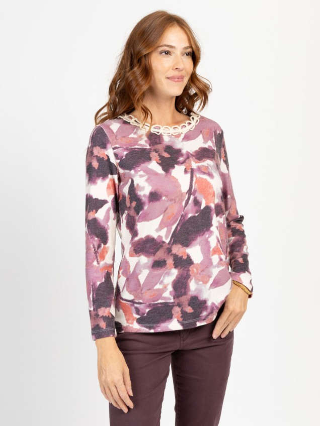 Blusa com Padr�o Abstrato