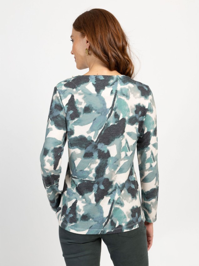 Blusa com Padrão Abstrato