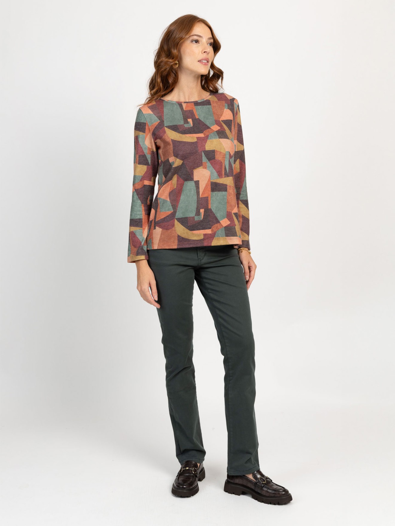 Blusa com Padrão Geométrico