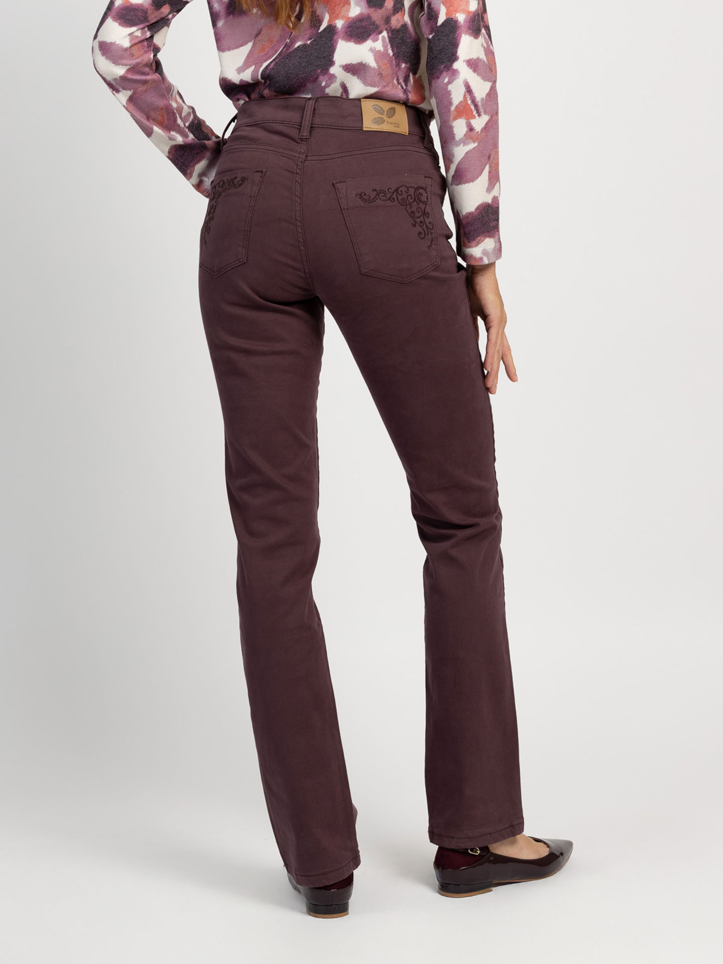 Calças de Sarja Straight Fit