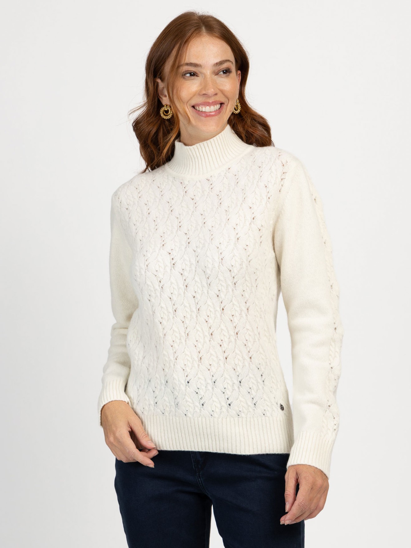 Camisola de Malha com Padr�o Vazado