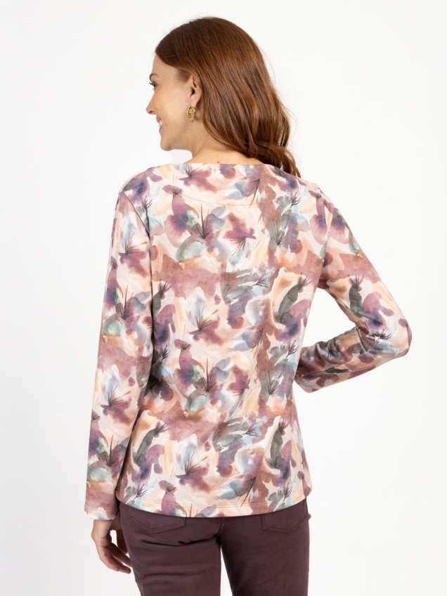 Blusa com Padrão Abstrato