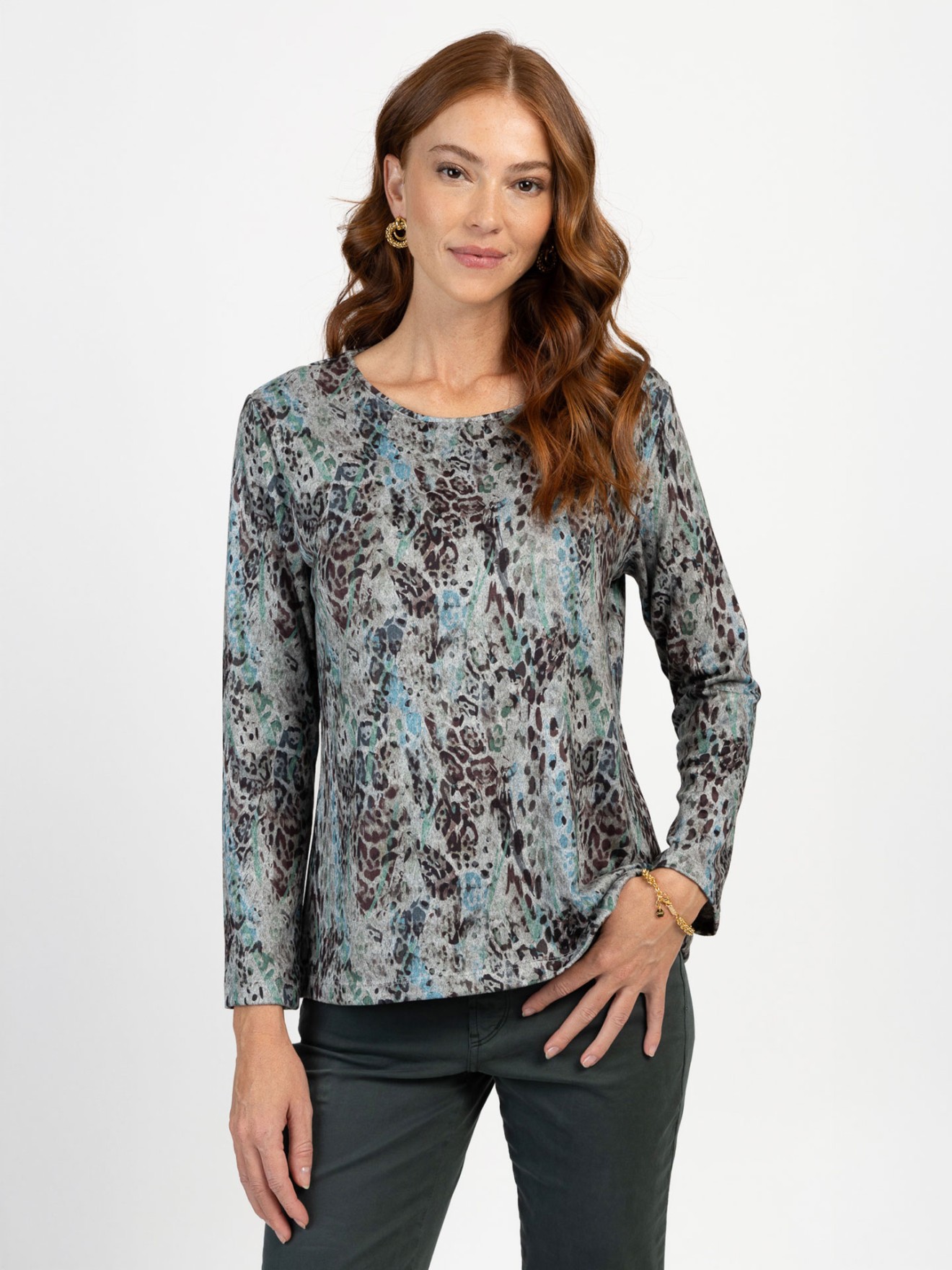 Camisola com Padrão Animal Print