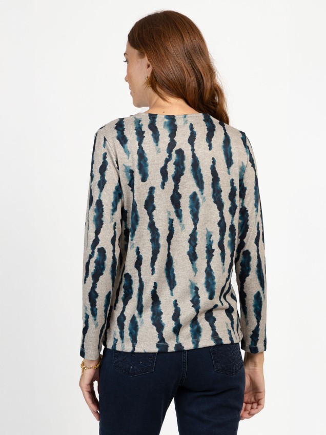 Blusa com Padrão Abstrato