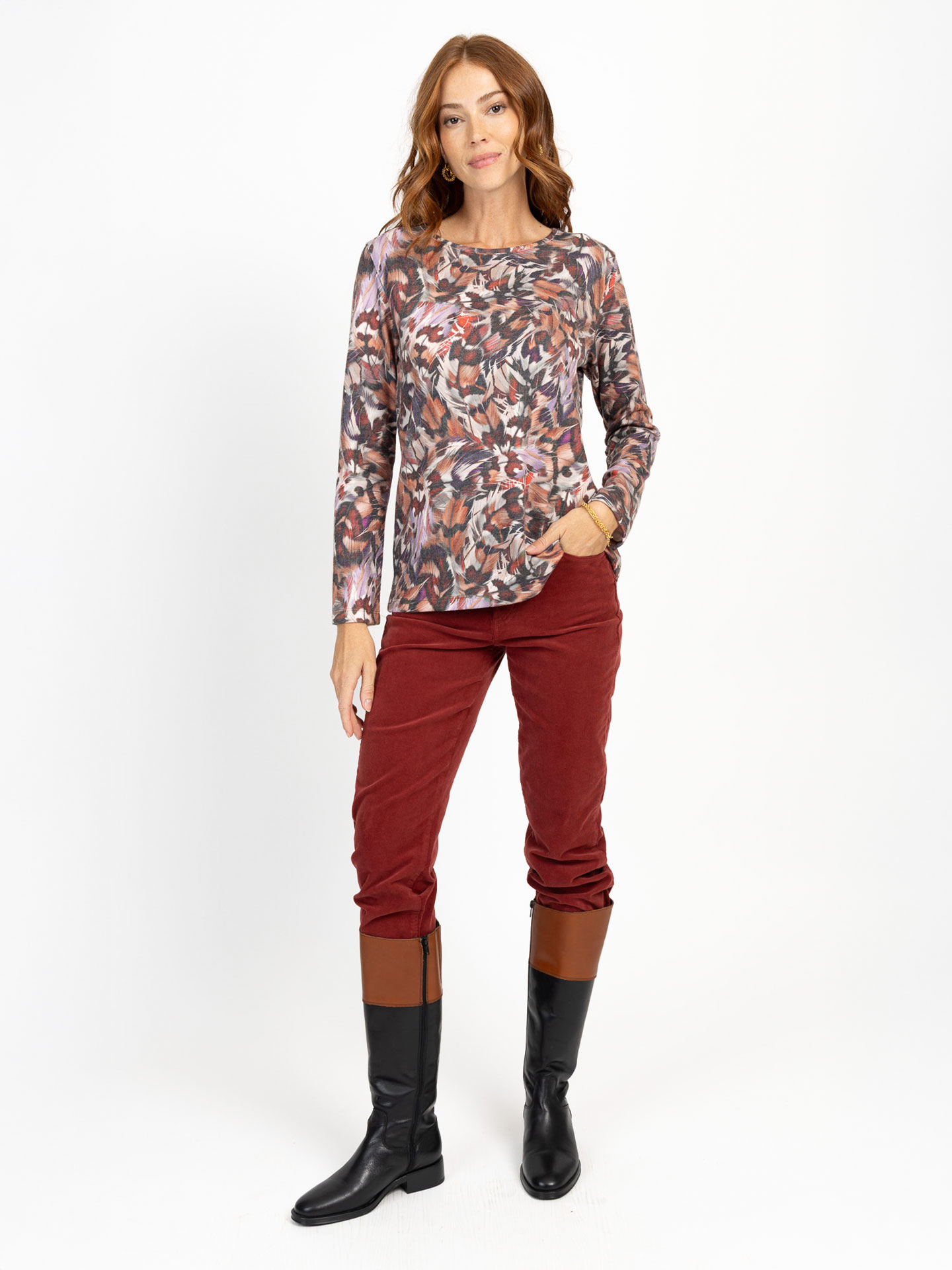 Camisola com Padrão Animal Print