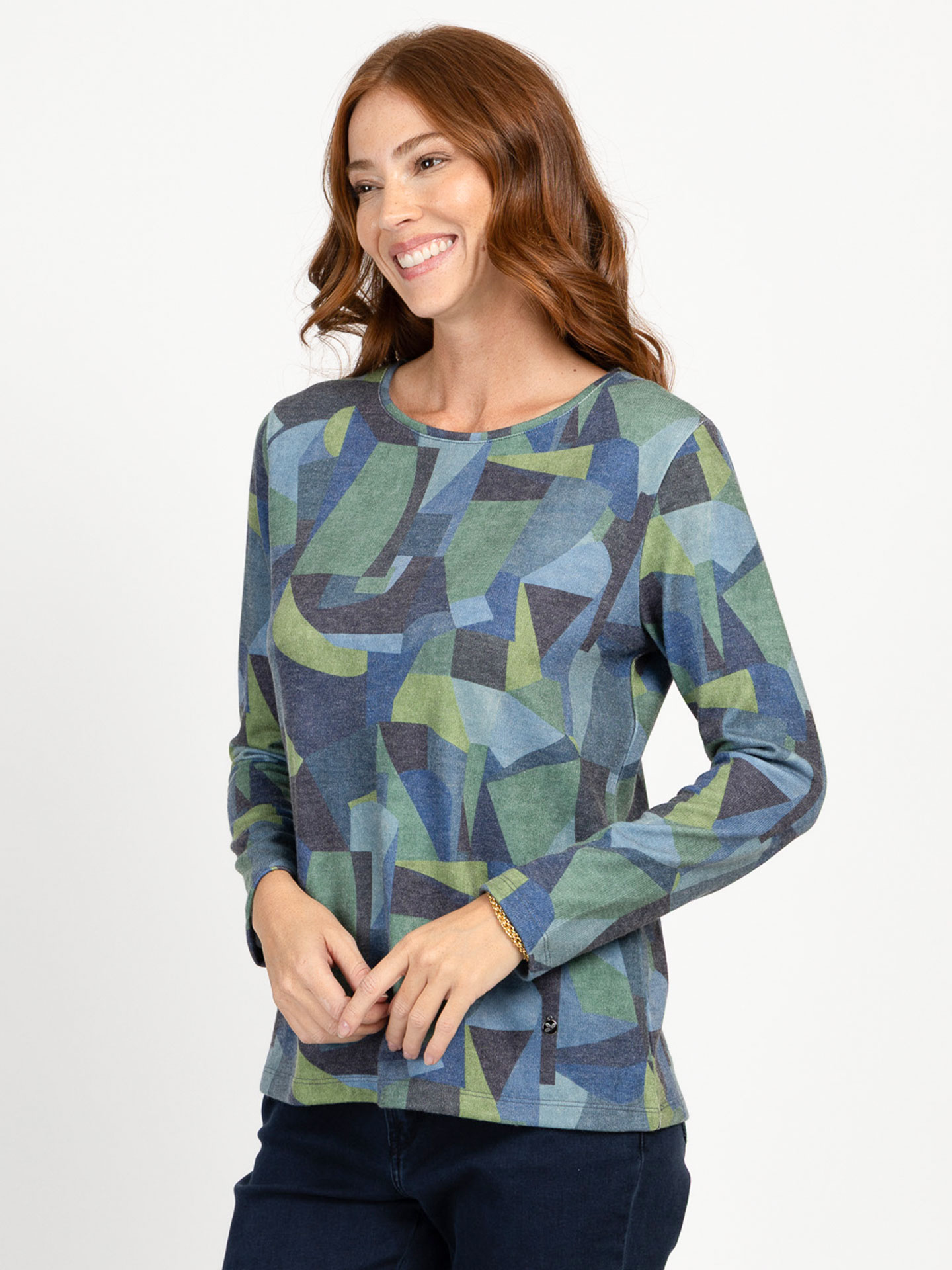 Blusa com Padrão Geométrico