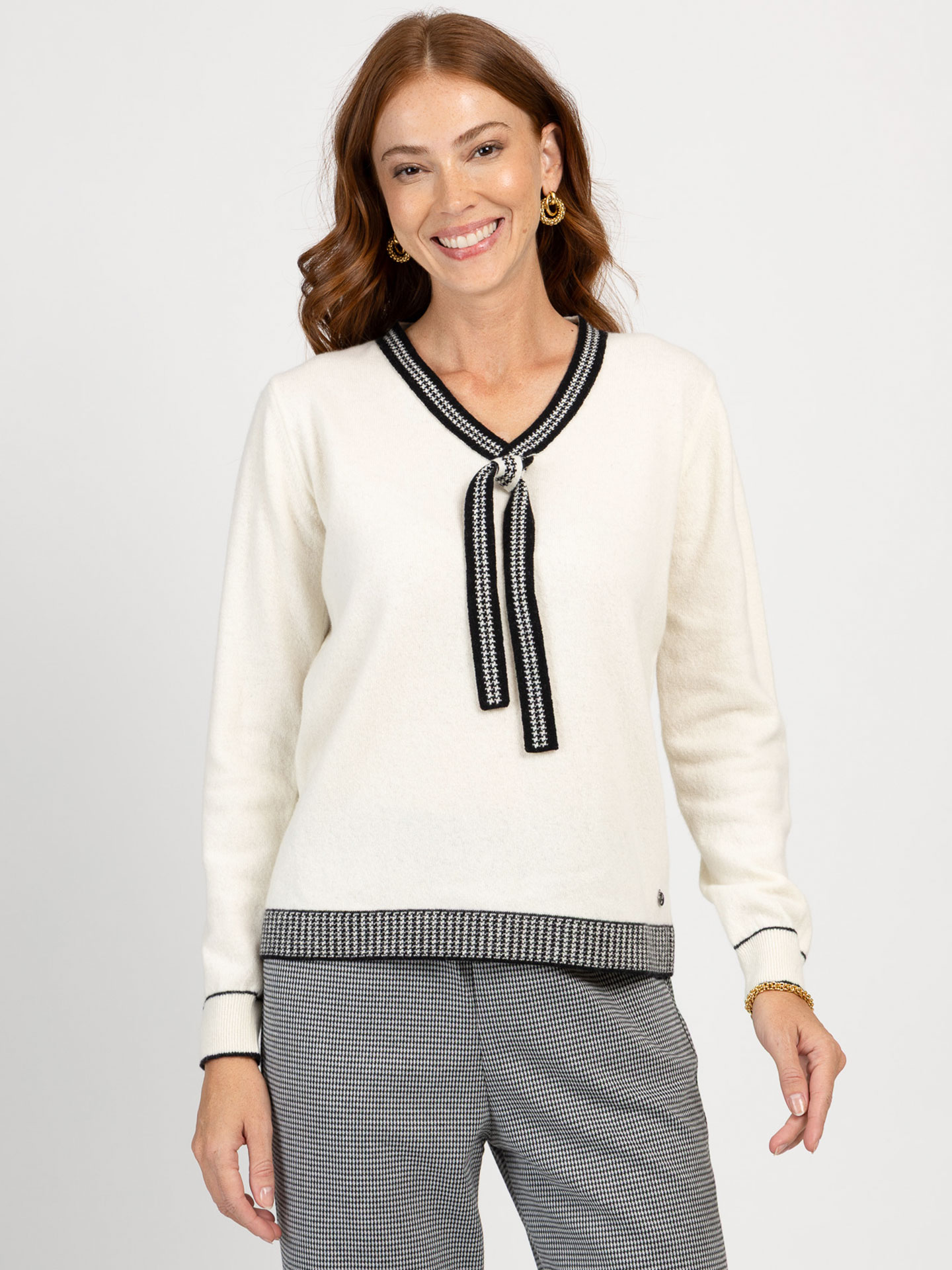 Camisola de Malha com Detalhe de Fita