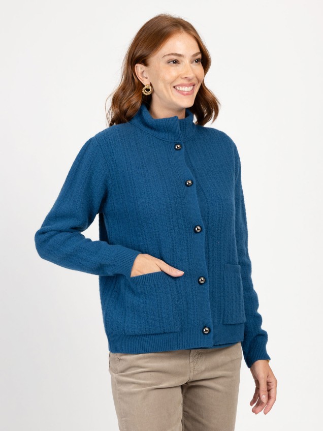 Casaco de Malha com Gola Alta