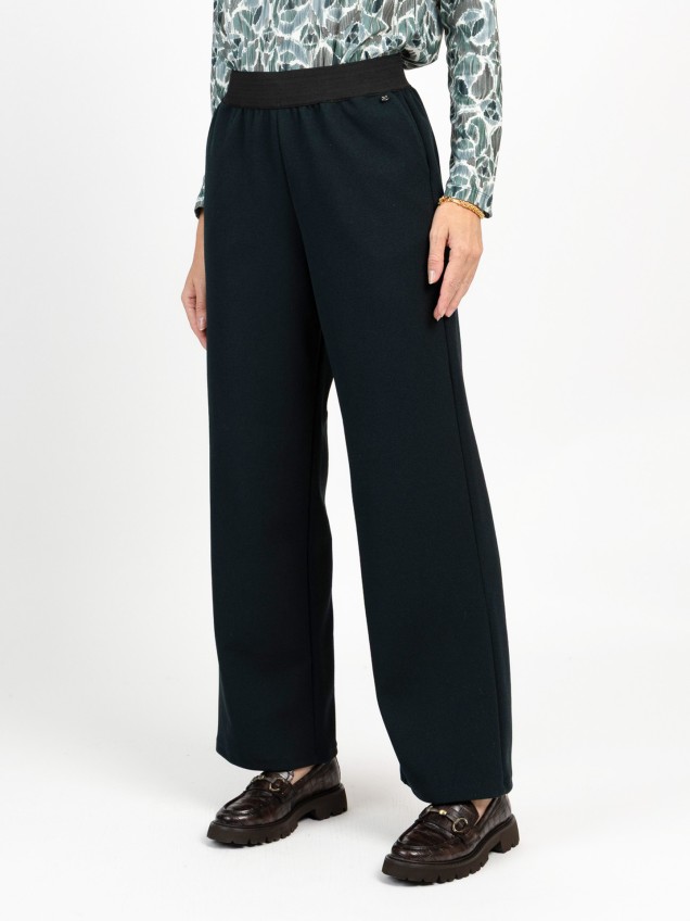 Calças de Malha com Cintura Elástica