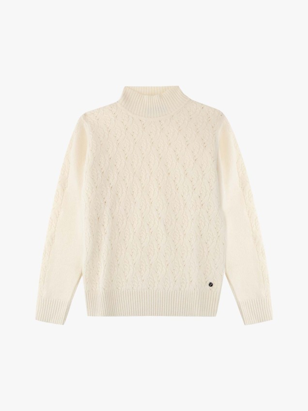 Camisola de Malha com Padrão Vazado