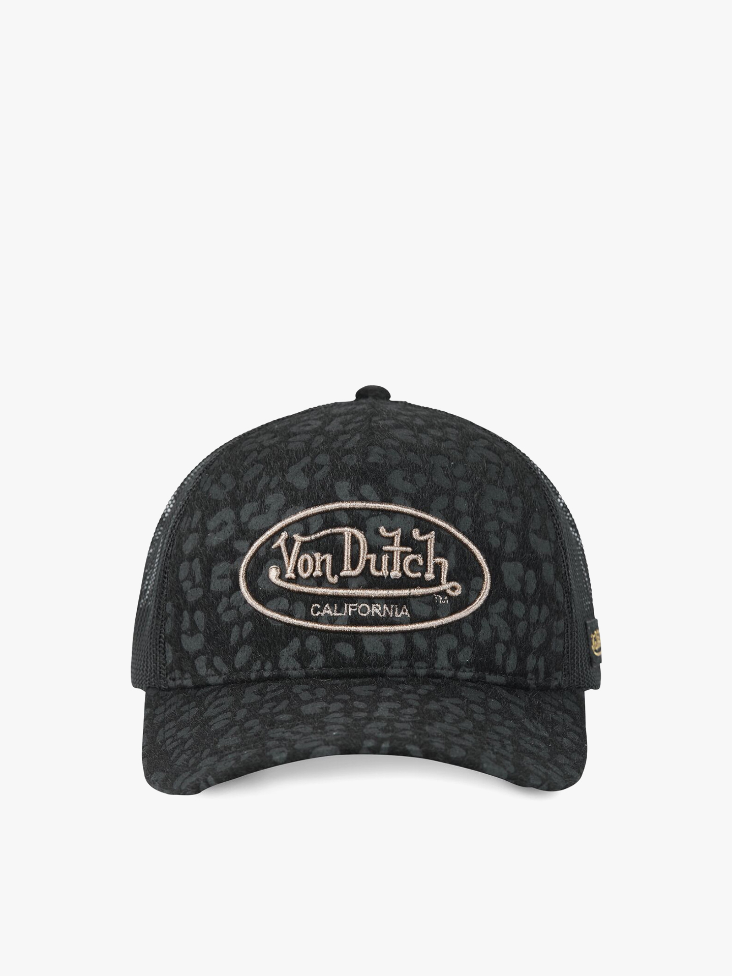 Boné Trucker com Padrão Leopardo