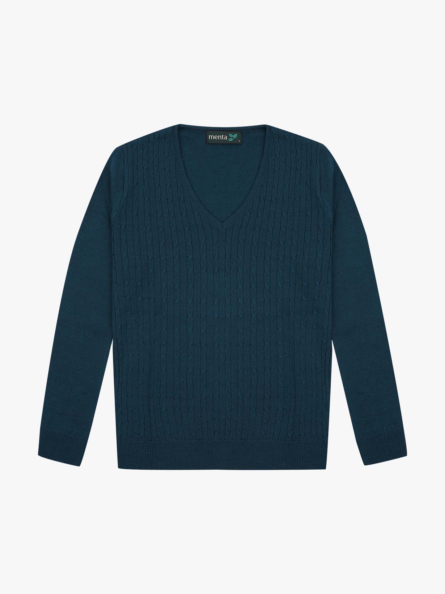 Camisola de Malha com Padrão Trançado