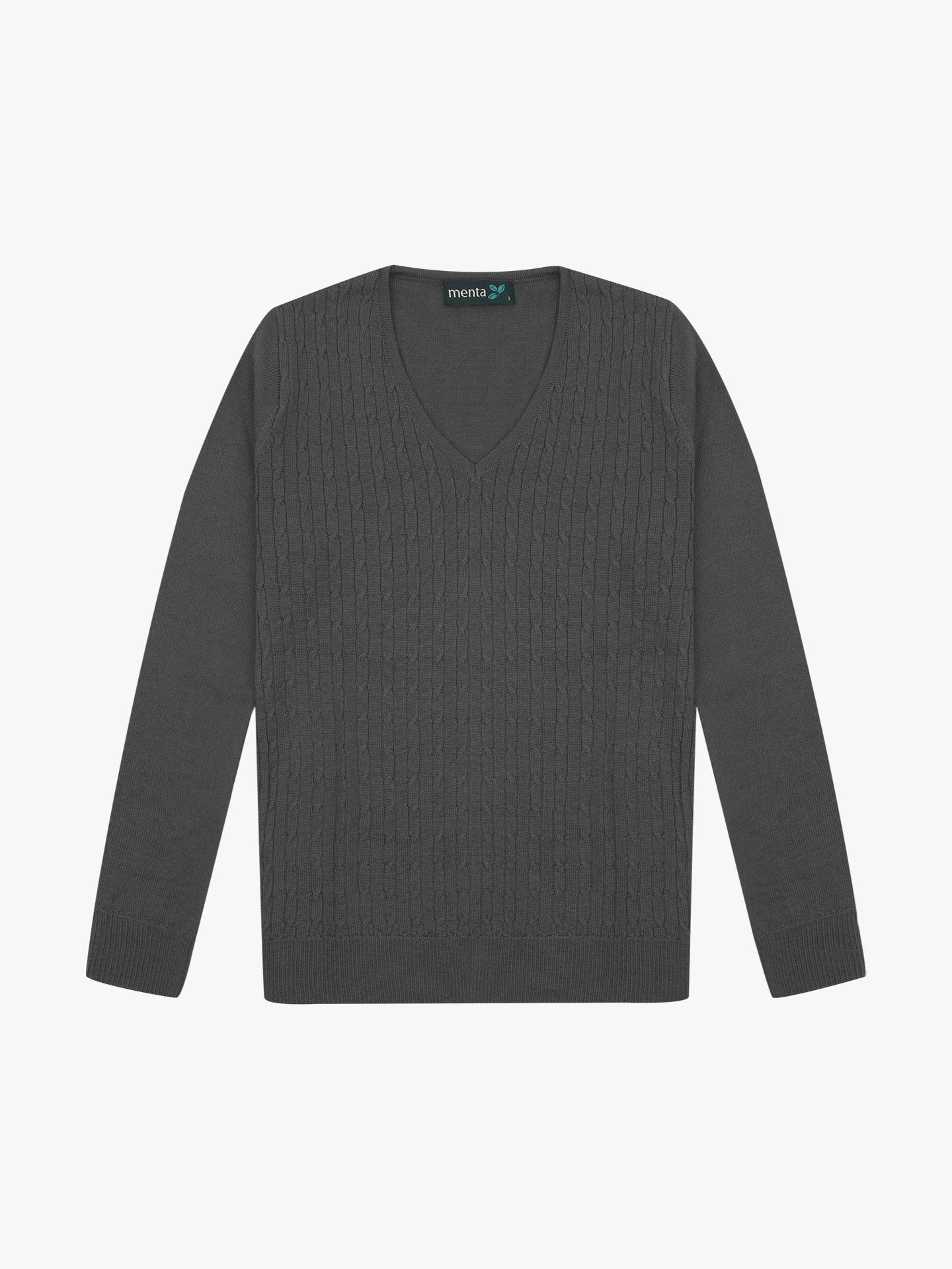 Camisola de Malha com Padrão Trançado