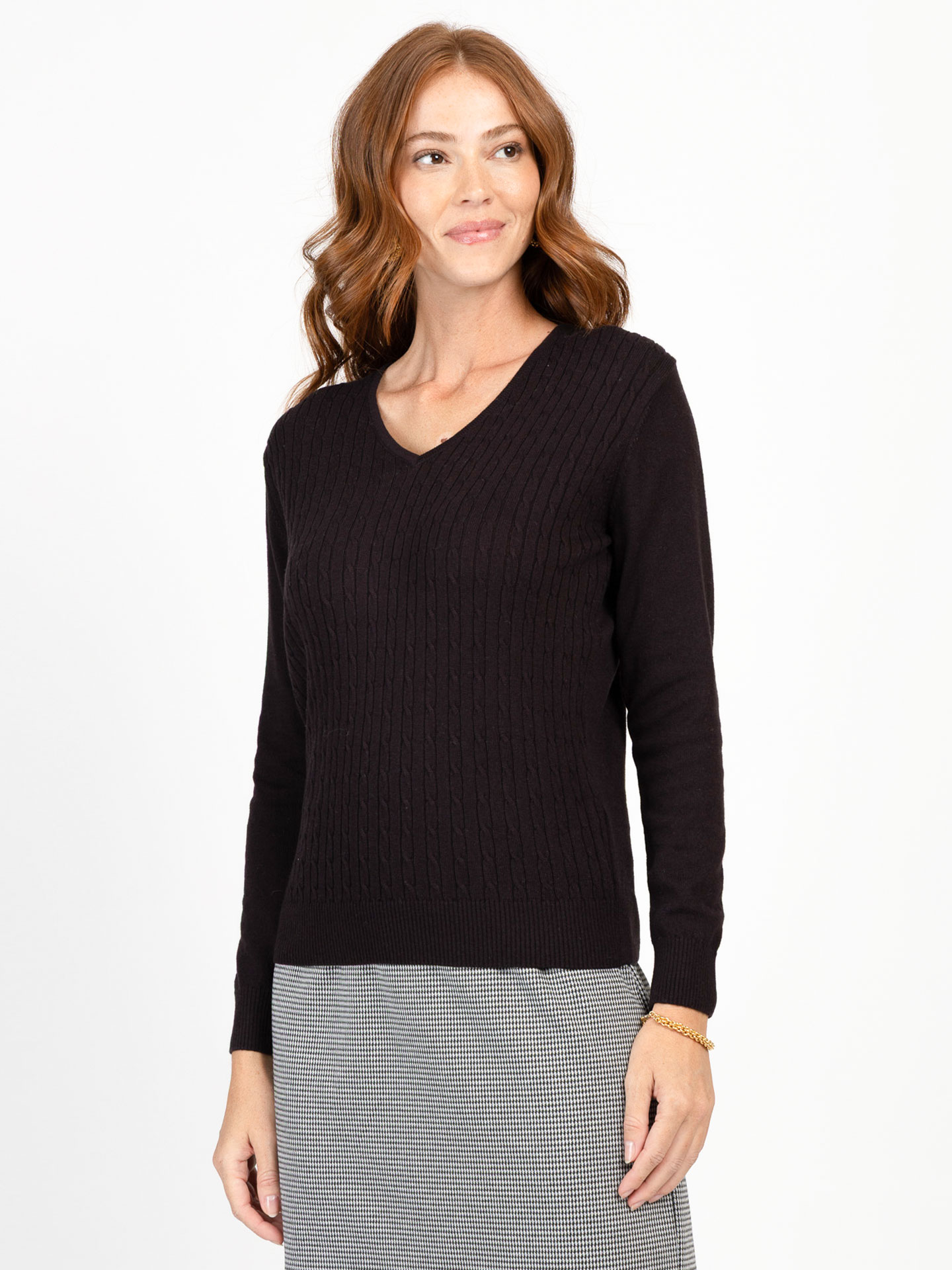 Camisola de Malha com Padrão Trançado