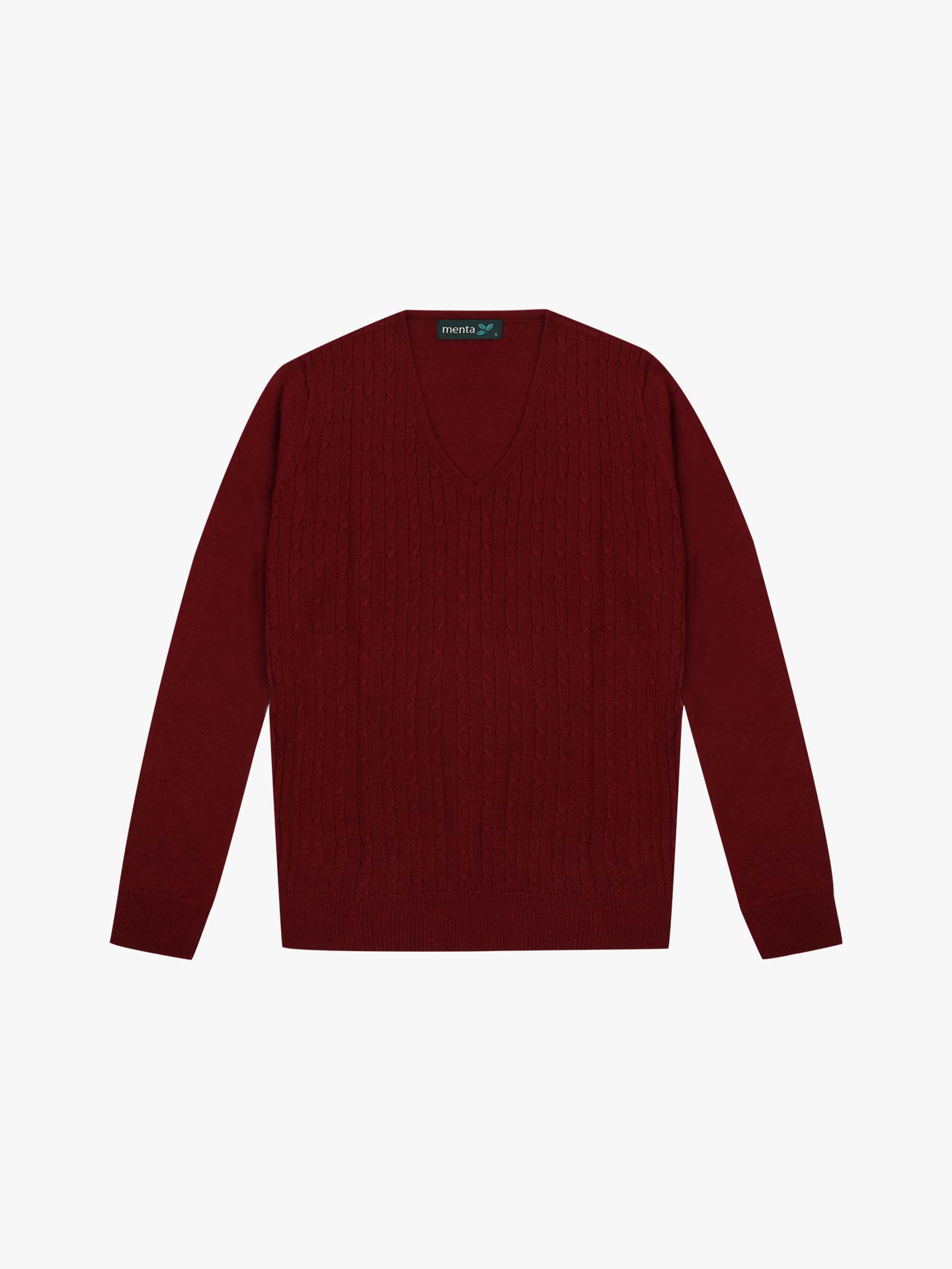 Camisola de Malha com Padrão Trançado