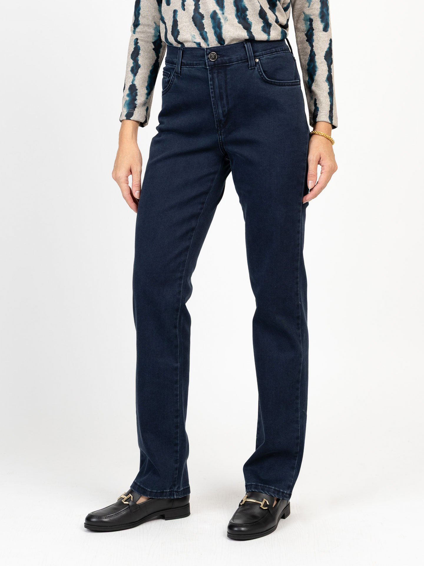 Calças de Sarja Straight Fit